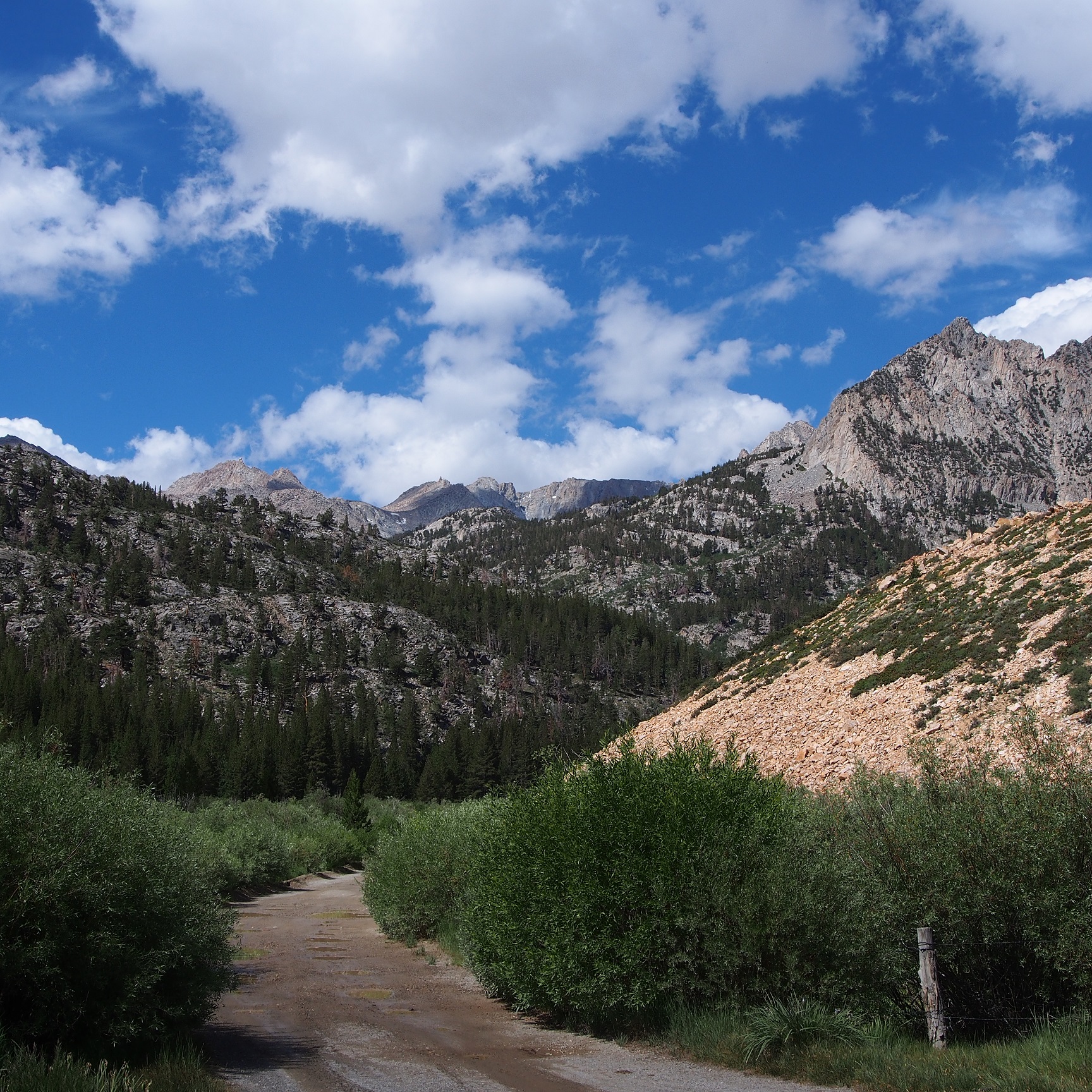 Road from the parking lot to trailhead