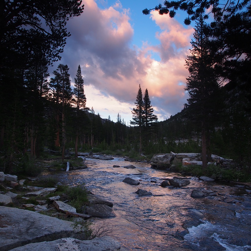 Piute Creek at Sunset.